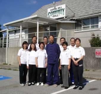 Sifu and senior students outside Captiol Hill Community Hall